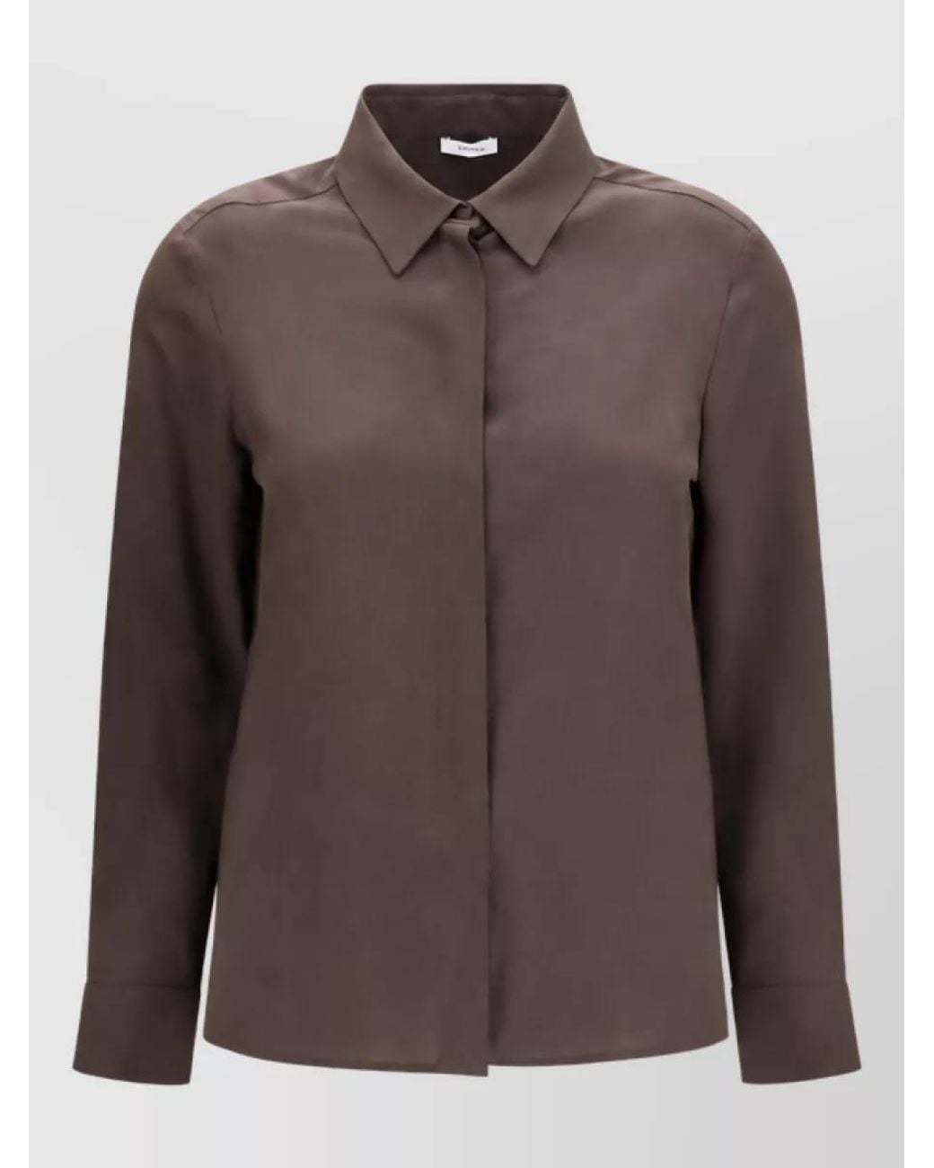 Lardini Brown Silk Shirt