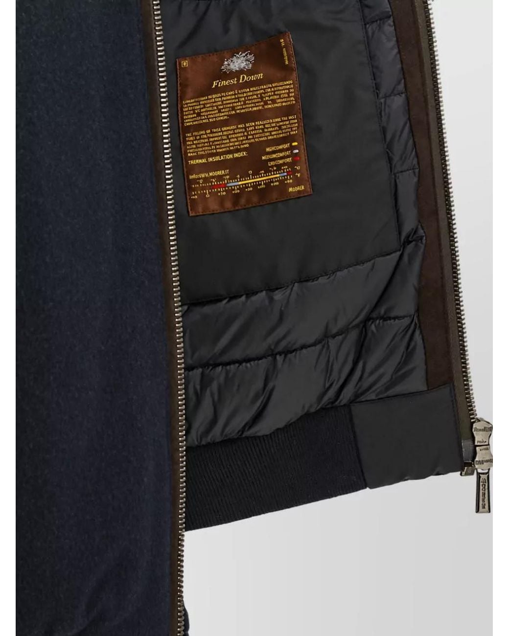 Moorer Blue Wool Cashmere Padded Bomber Jacket for men