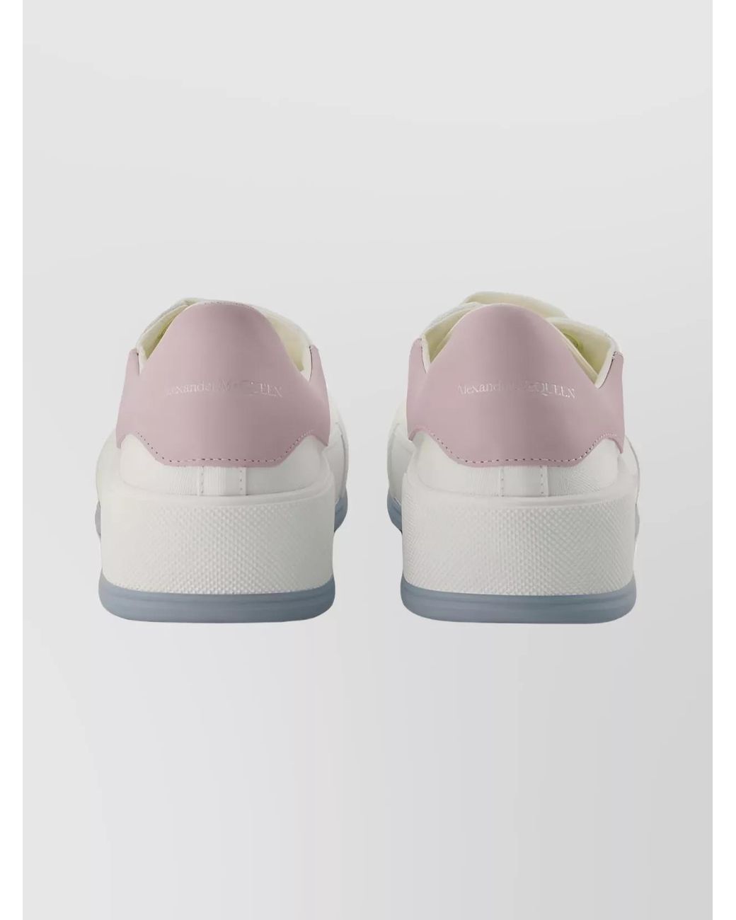 McQueen Gray Leather Low-Top Sneakers