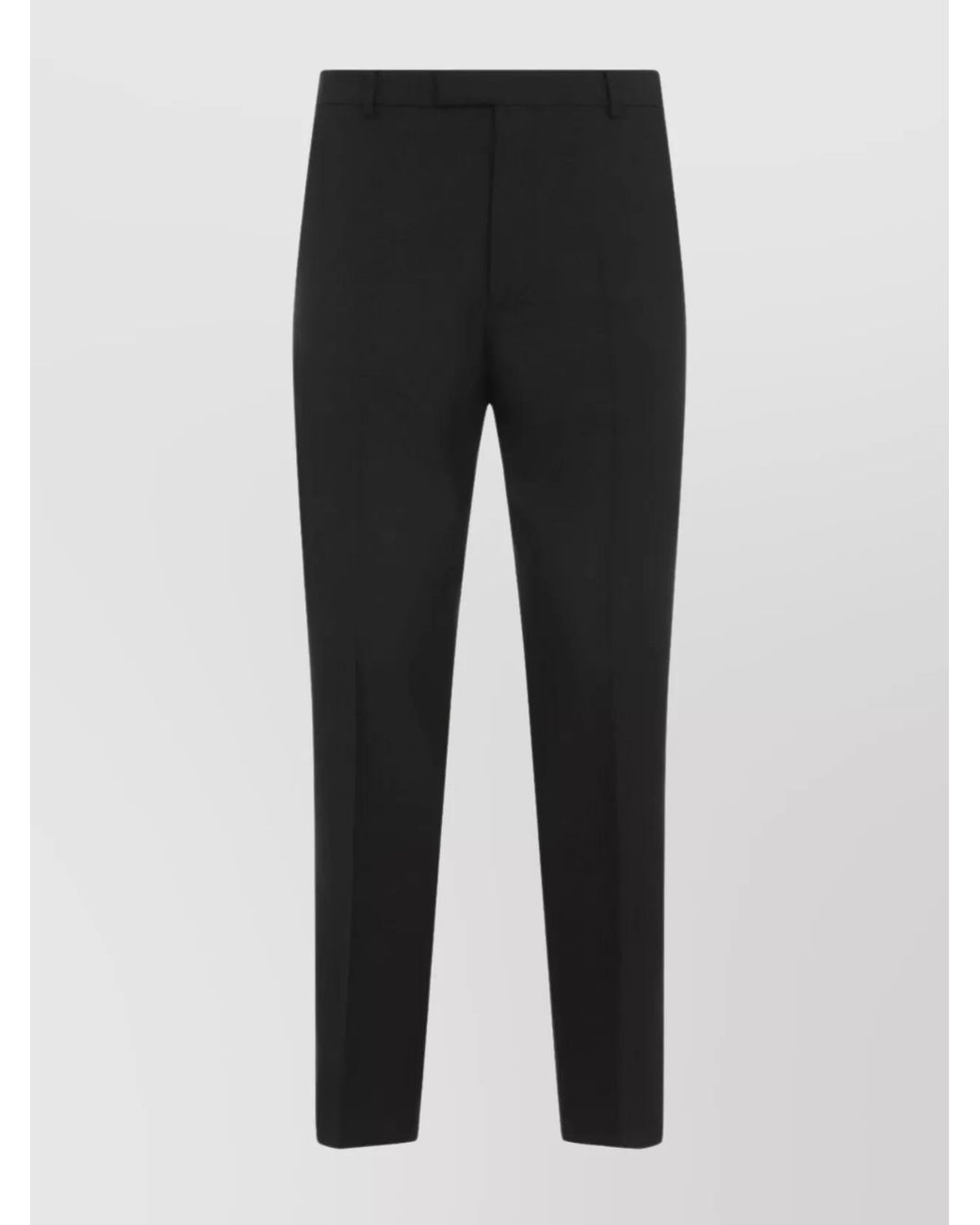 Gucci Black Wool-Blend Twill High-Rise Pleated Tapered Trousers for men