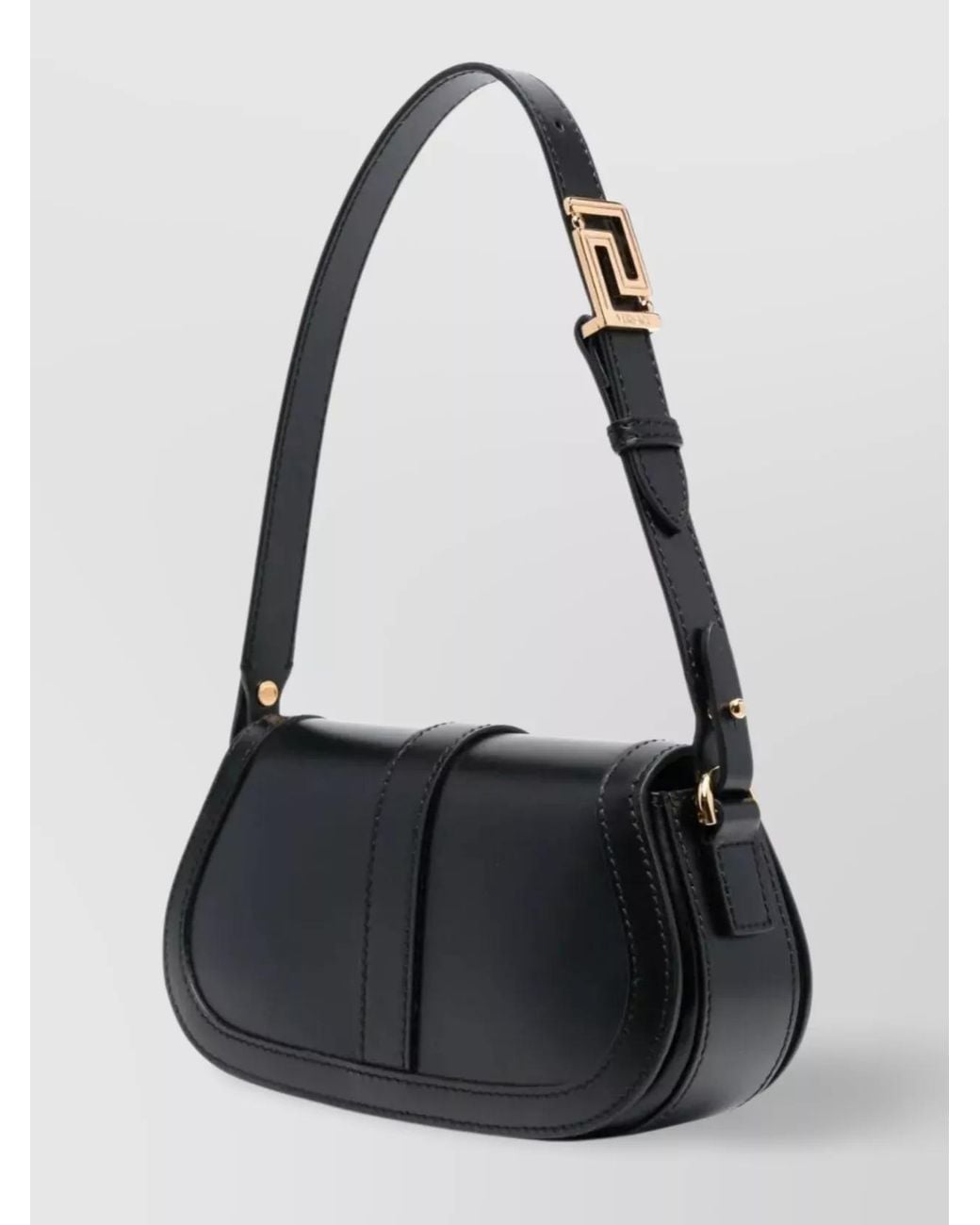 Versace Black Greca Goddess Mini Leather Shoulder Bag