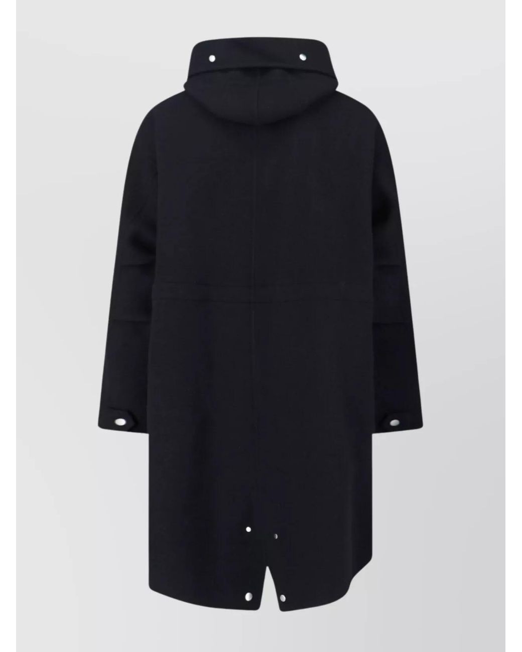 Jil Sander Blue Virgin Wool Hooded Jacket for men