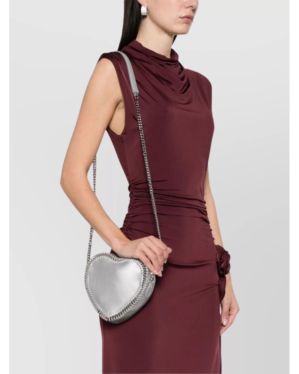 Stella McCartney Gray Falabella Alter Mat Shoulder Bag