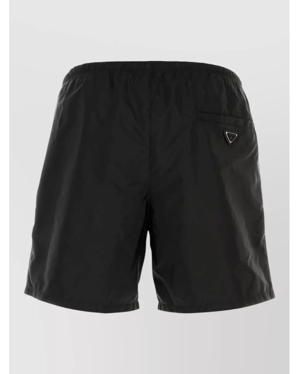 Prada Black Recycled Nylon Swim Shorts for men