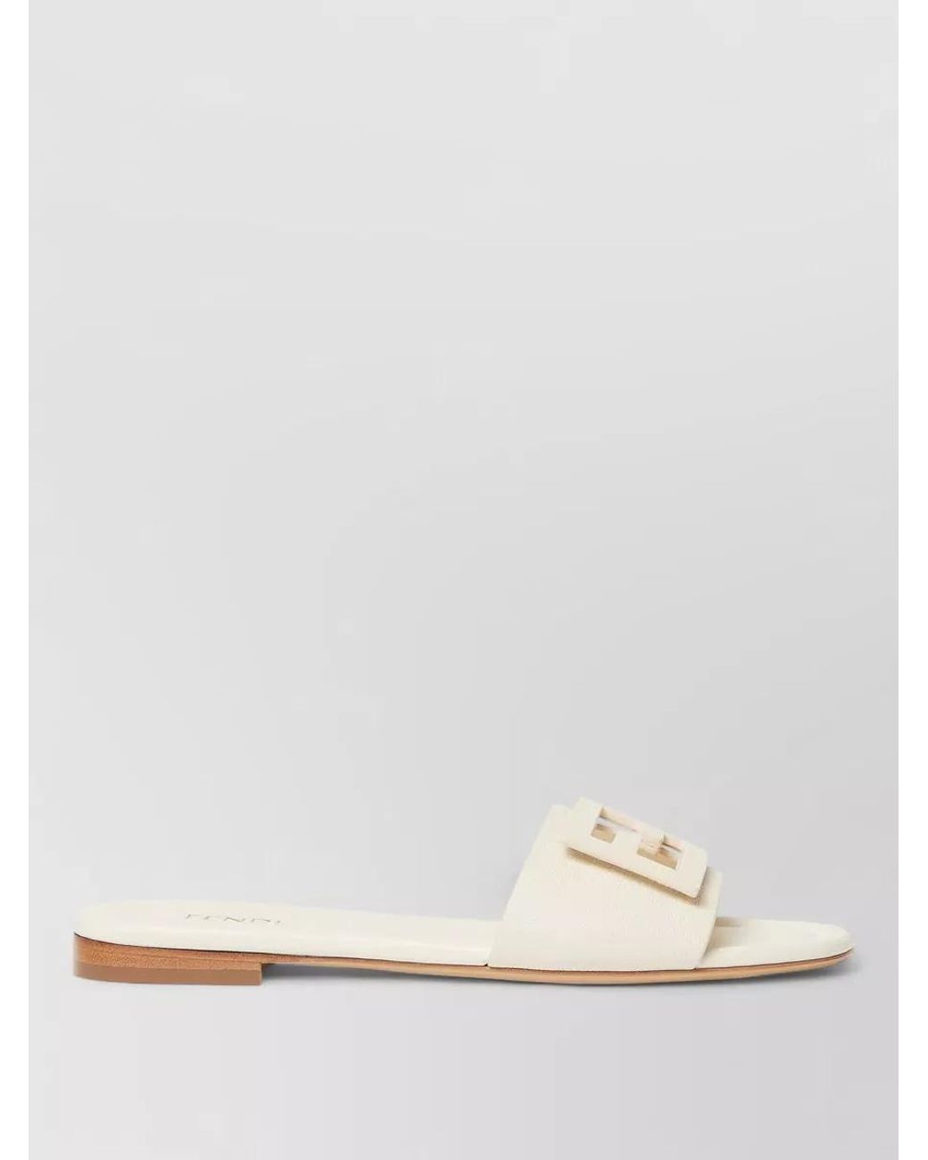 Fendi Natural Leather Slides