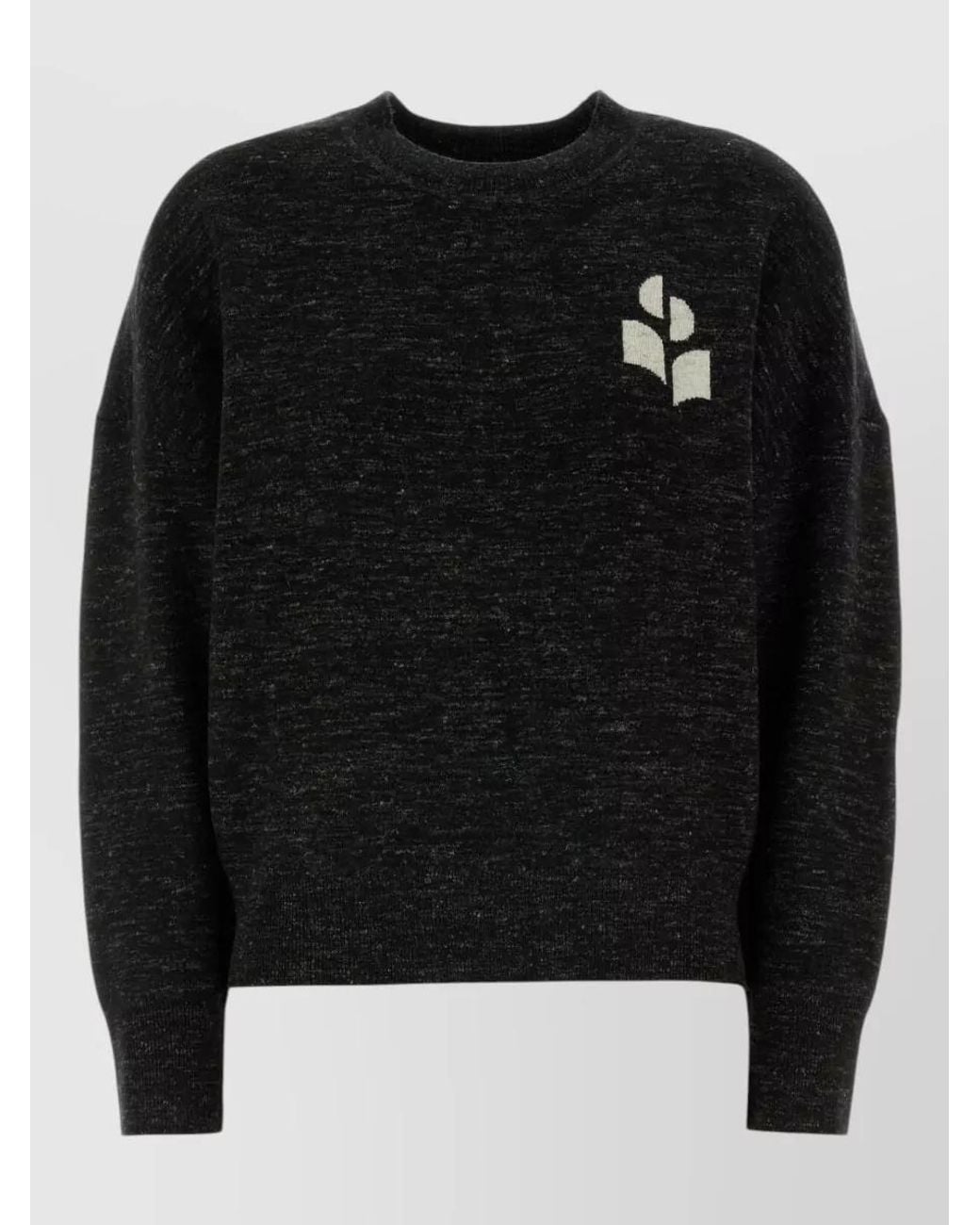 Isabel Marant Black Chunky-Knit Crewneck Sweater