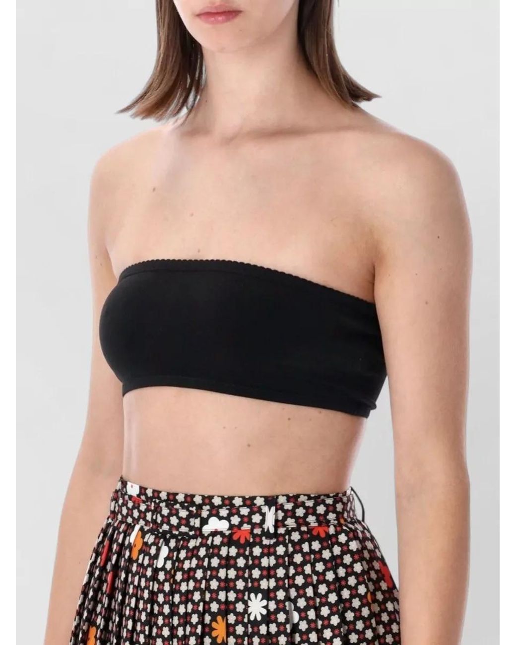 Maison Margiela Black Strapless Bandeau Top