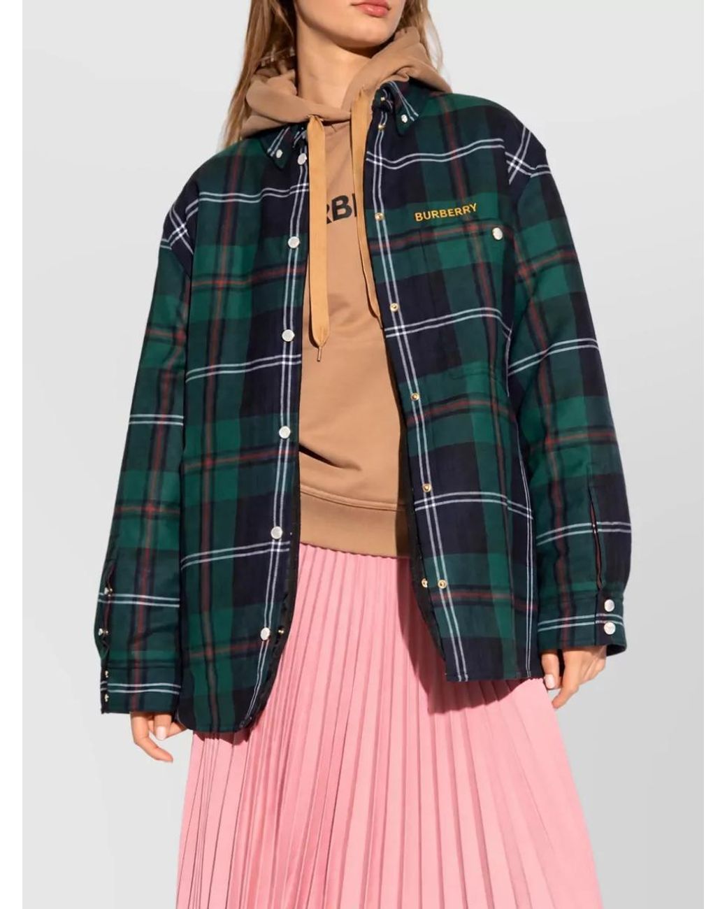 Burberry Green Wool Fitted Jacket