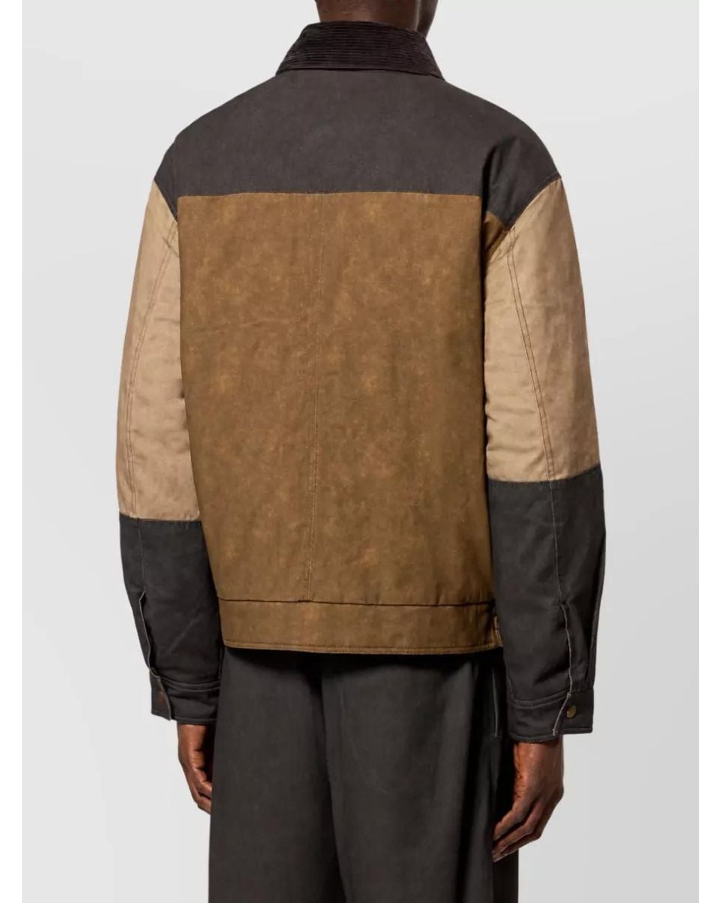 Isabel Marant Black Cotton Patchwork Single Breasted Coat for men