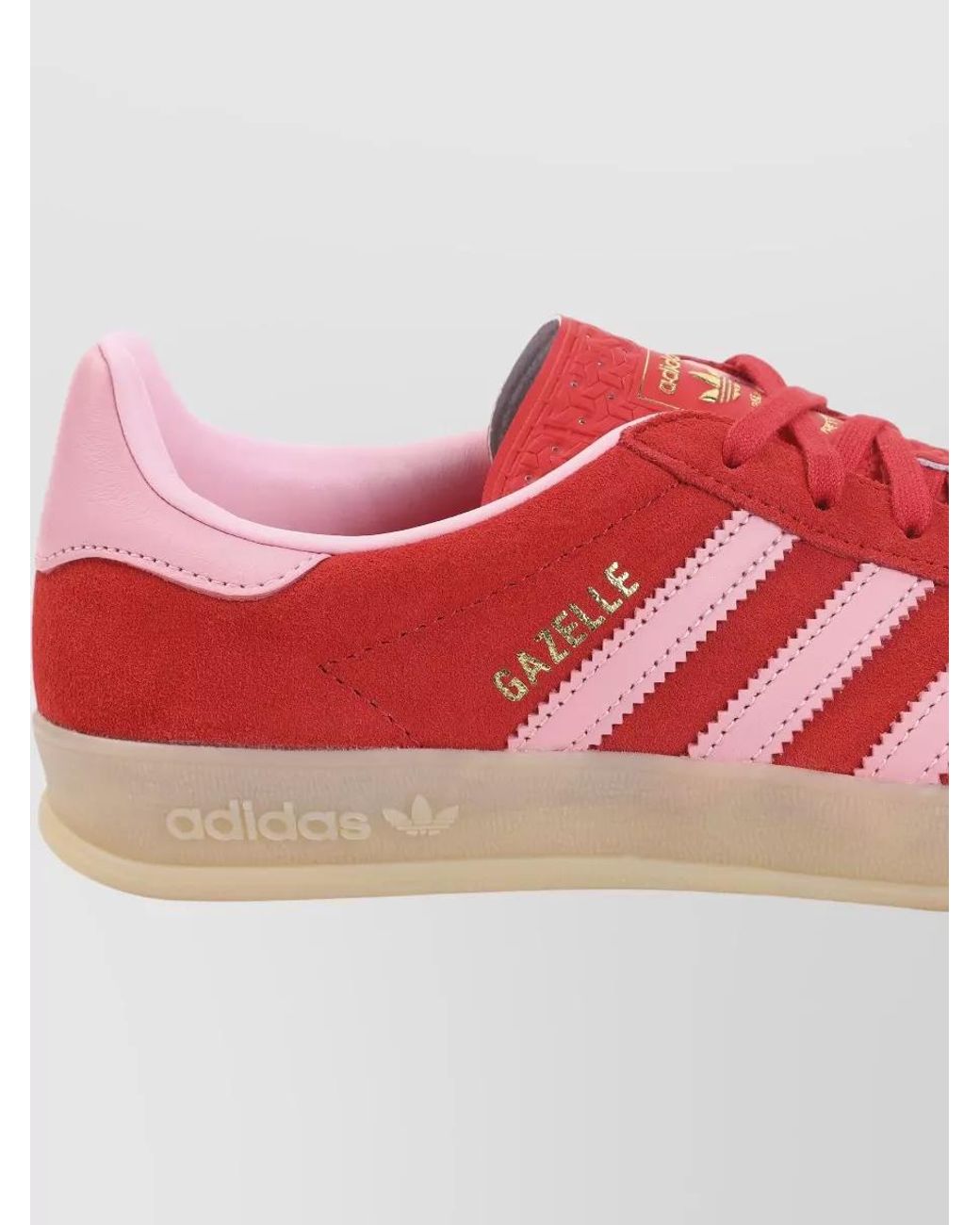 Adidas Red Leather Low-Top Sneakers