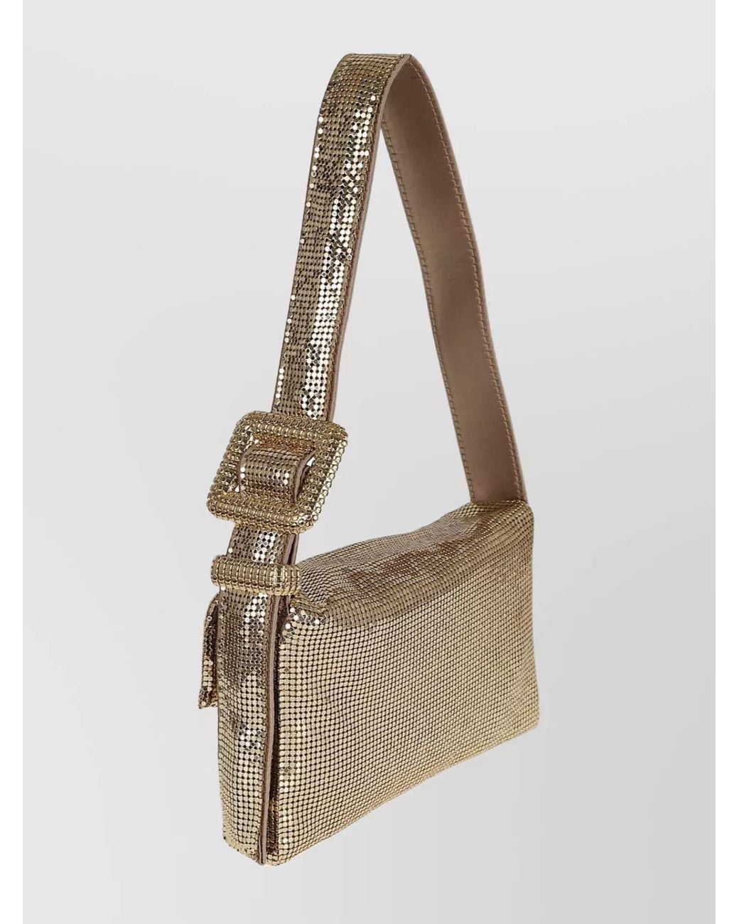 Benedetta Bruzziches Natural Metal Mesh Shoulder Bag