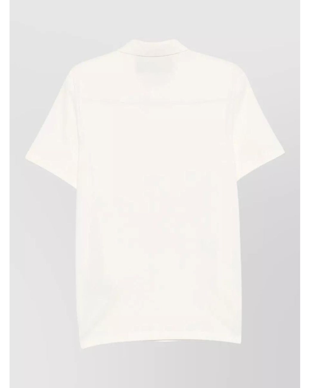 Valentino White Cotton Piqué Short-Sleeve Polo Shirt for men