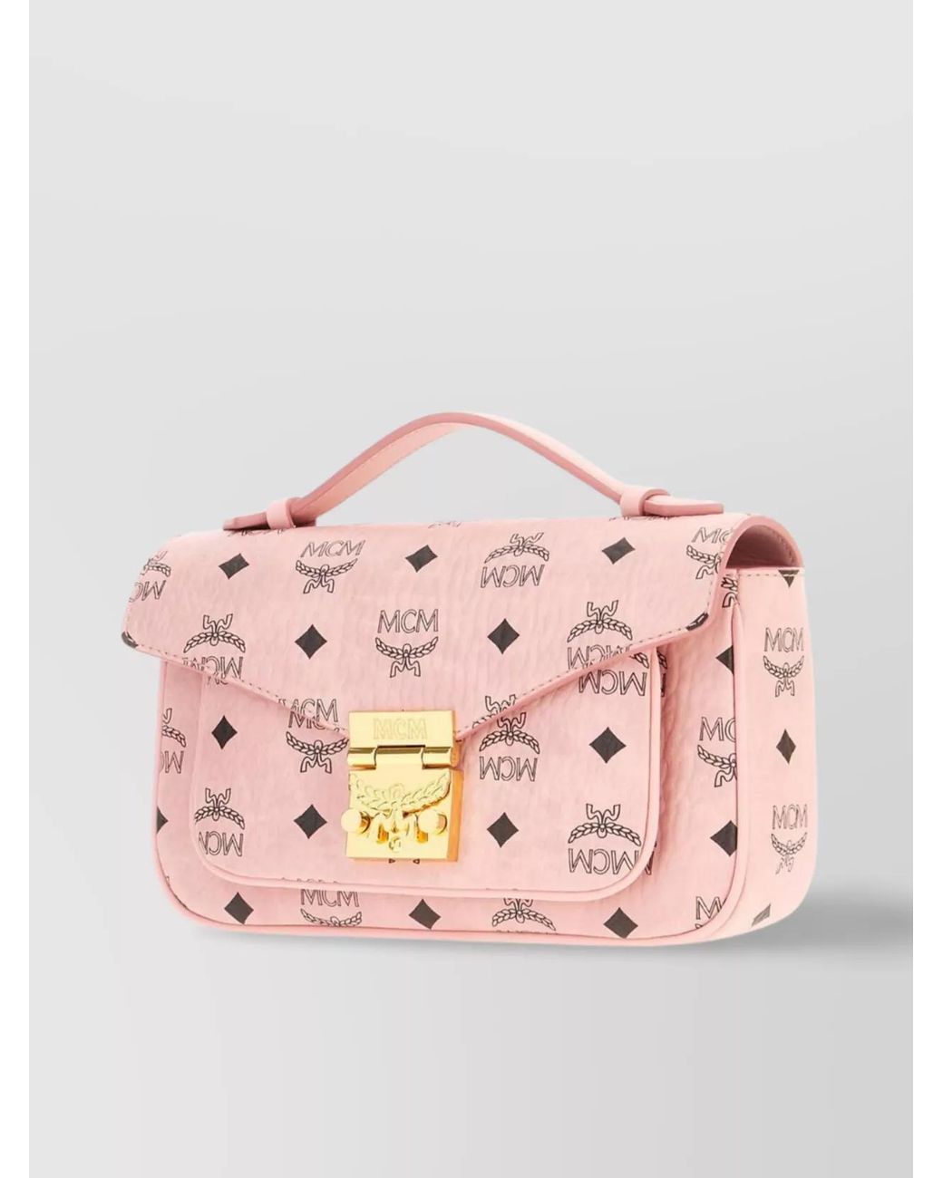 MCM Pink Tracey Medium Leather Cross-Body Bag