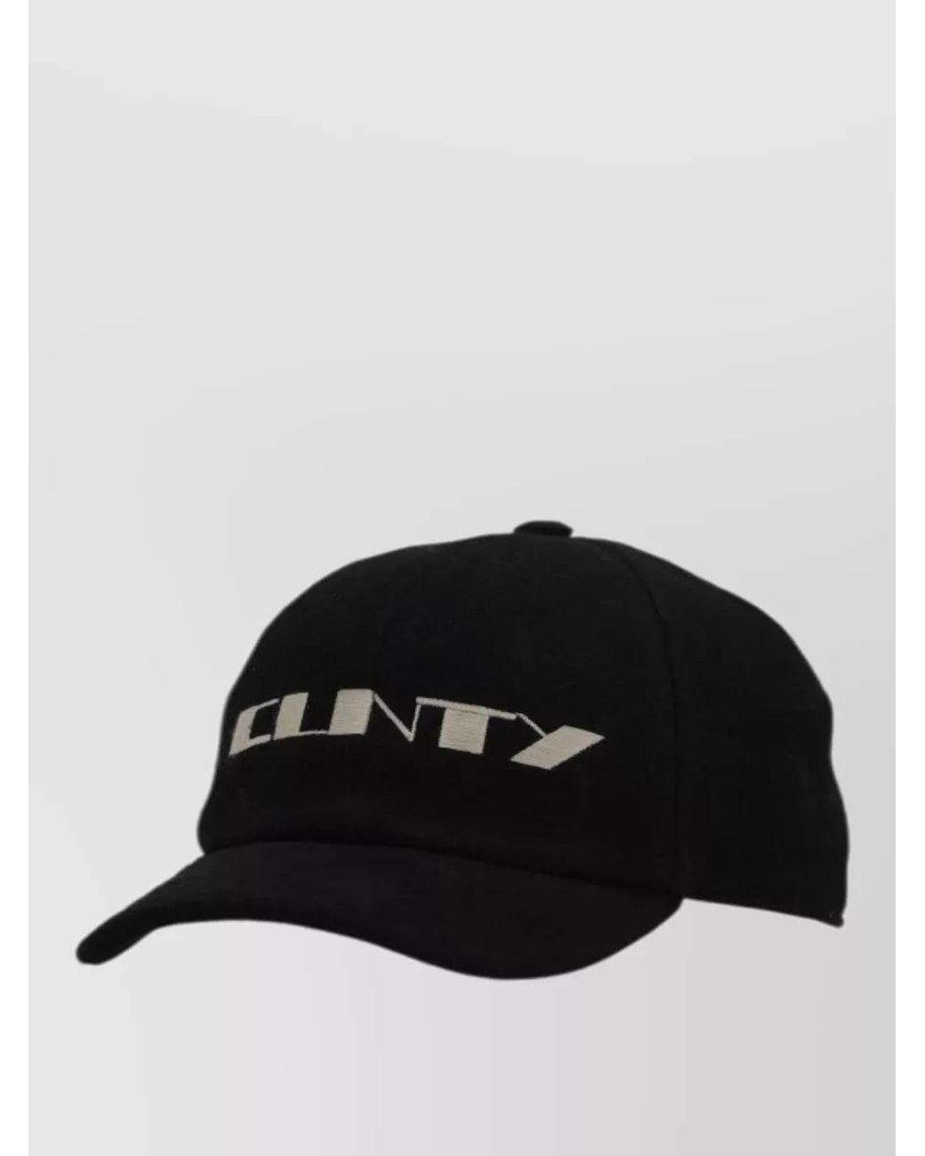 Rick Owens Black Cotton Baseball Cap