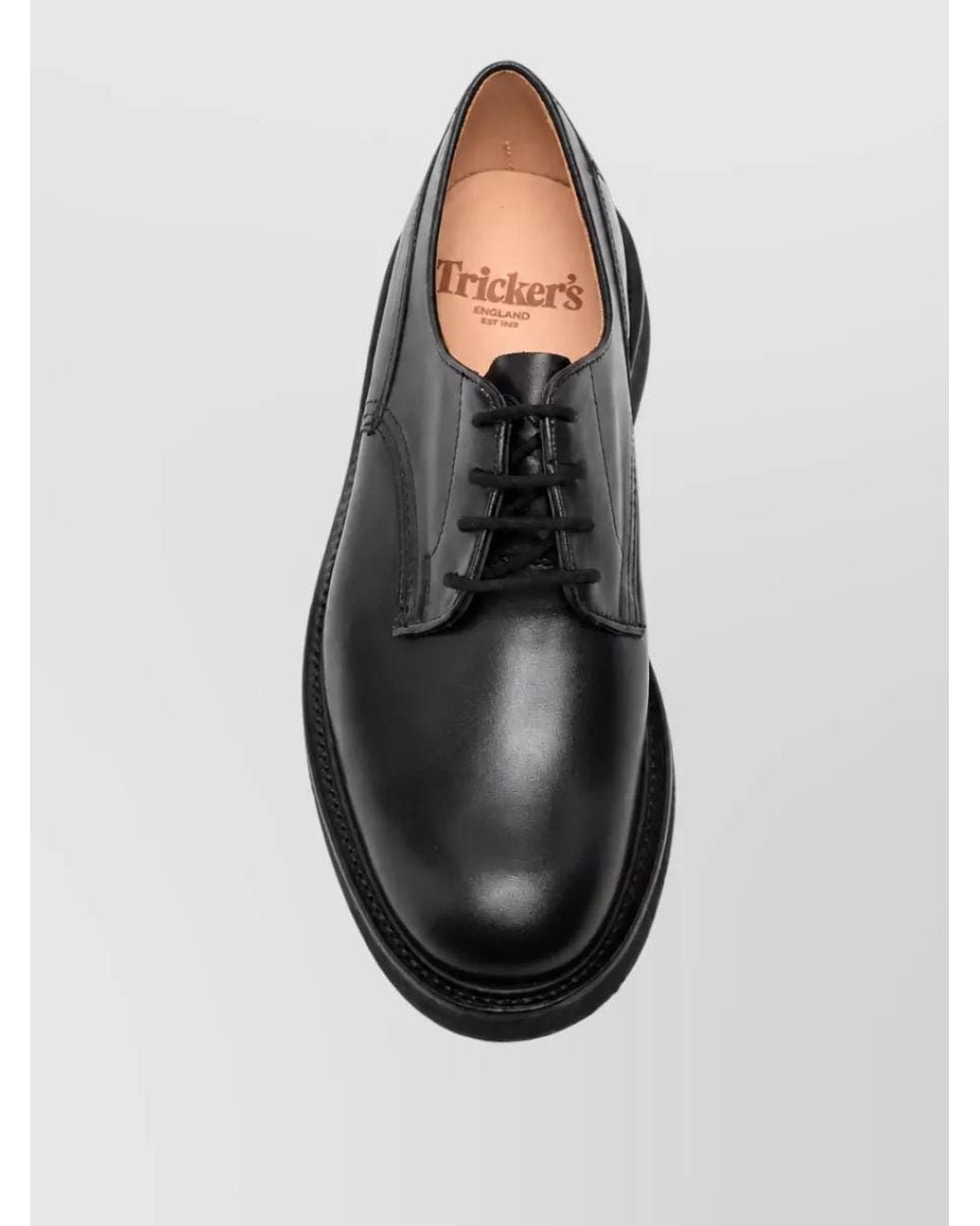 Tricker's Gray Leather Derby Shoes for men