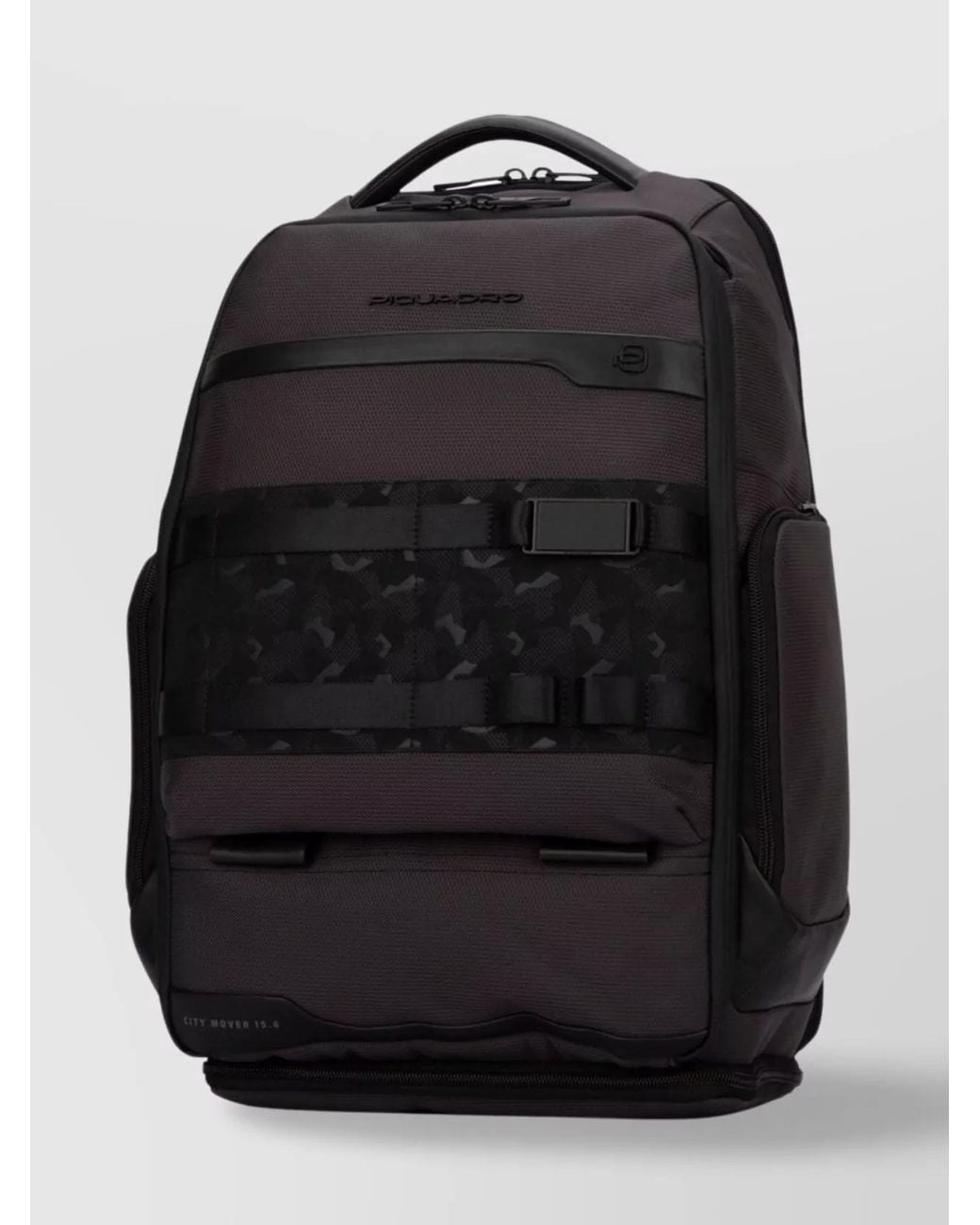Piquadro Black Nylon Backpack for men