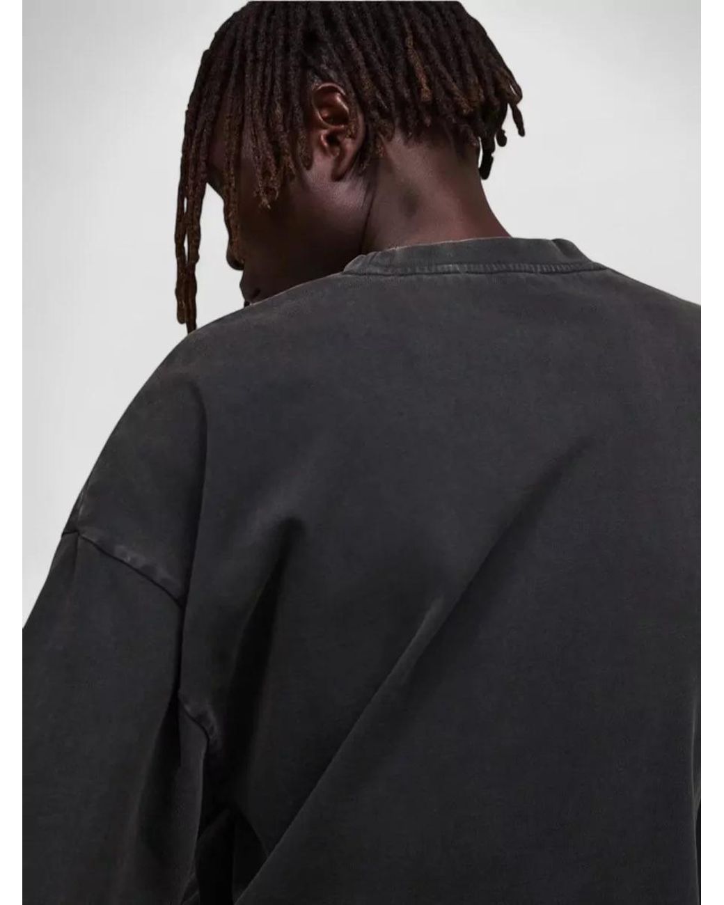Entire studios Black Oversized Cotton T-Shirt for men