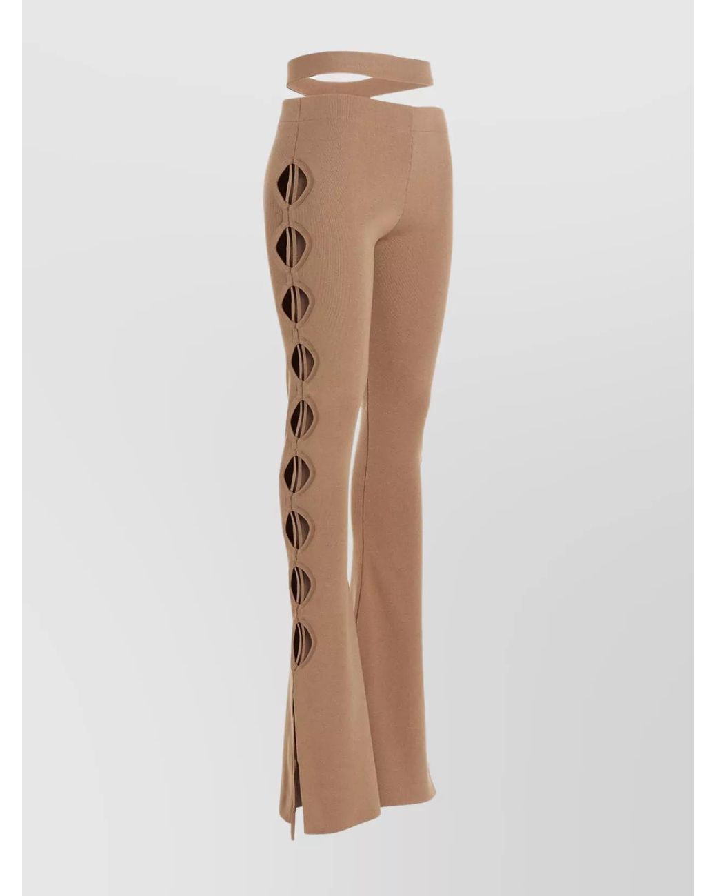 ANDREADAMO Natural Cutout Flared Trousers