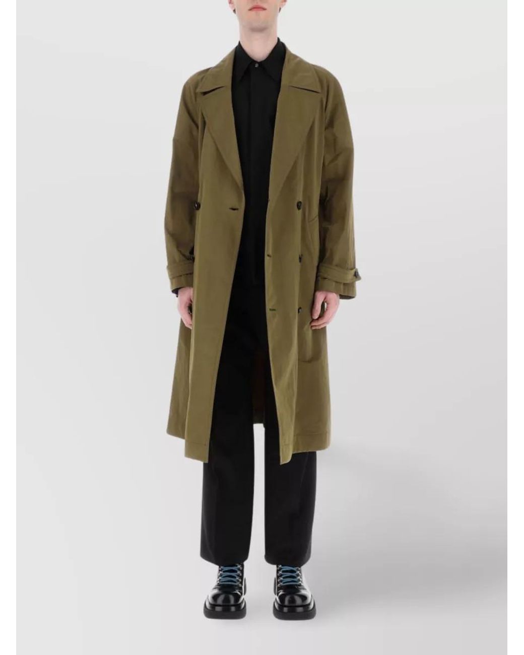 Bottega Veneta Green Nylon Trench Coat for men