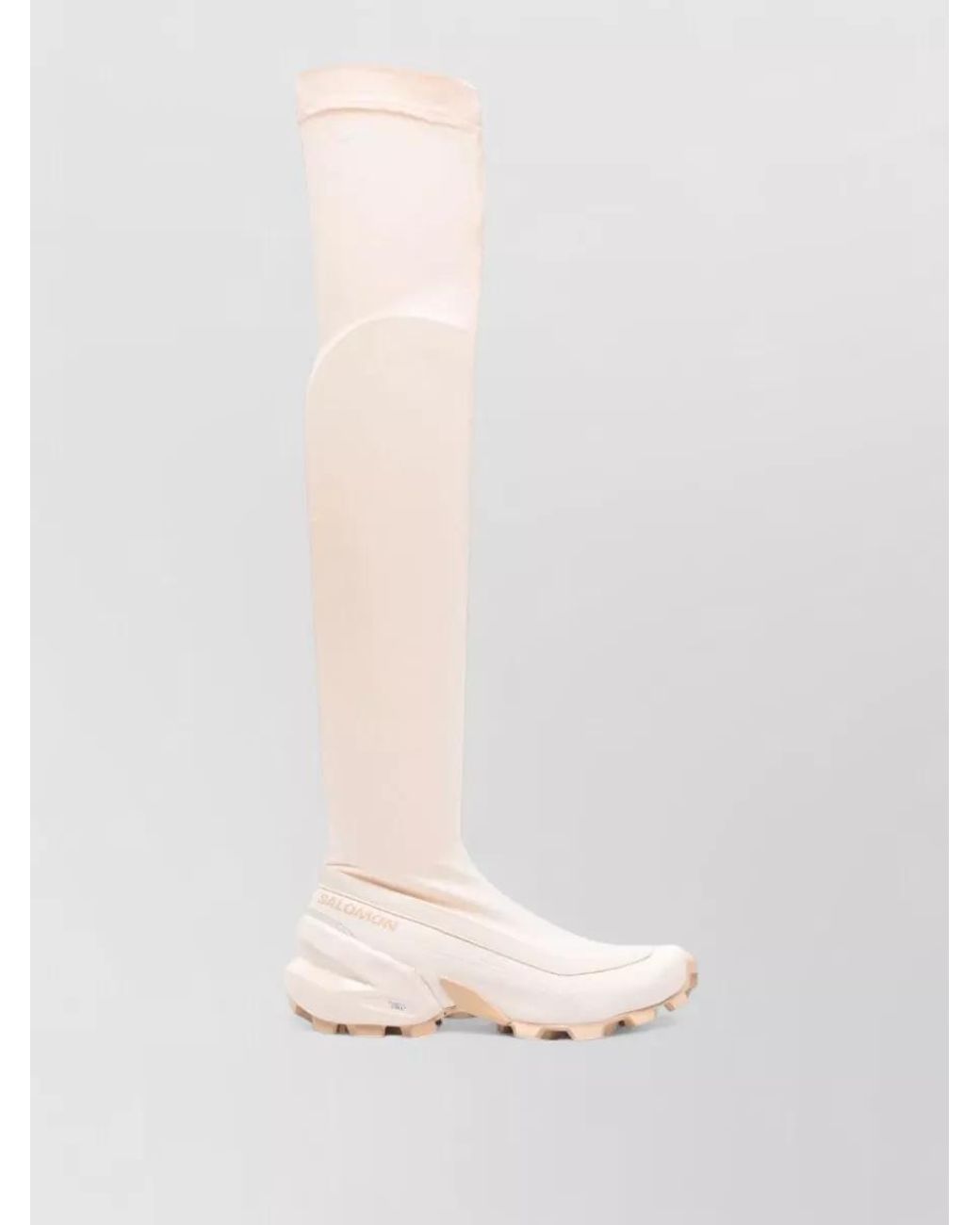 MM6 by Maison Margiela White Printed Over-The-Knee Boots