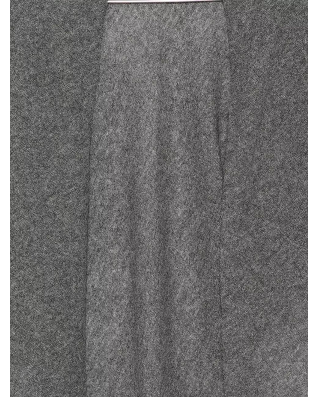 Faliero Sarti Gray Cashmere Scialle Adeli Coat