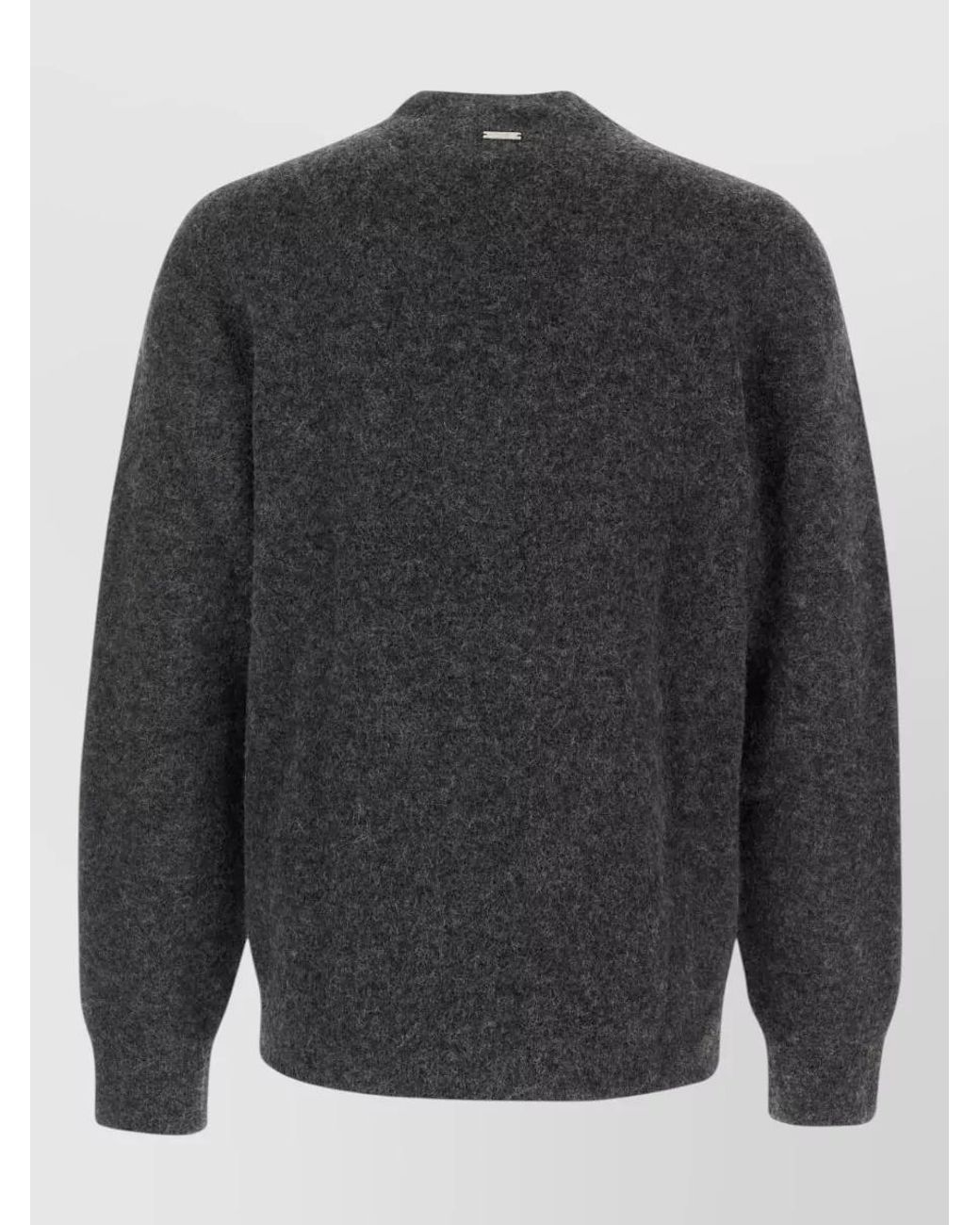 Ferragamo Gray Cashmere Silk Alpaca Sweater for men