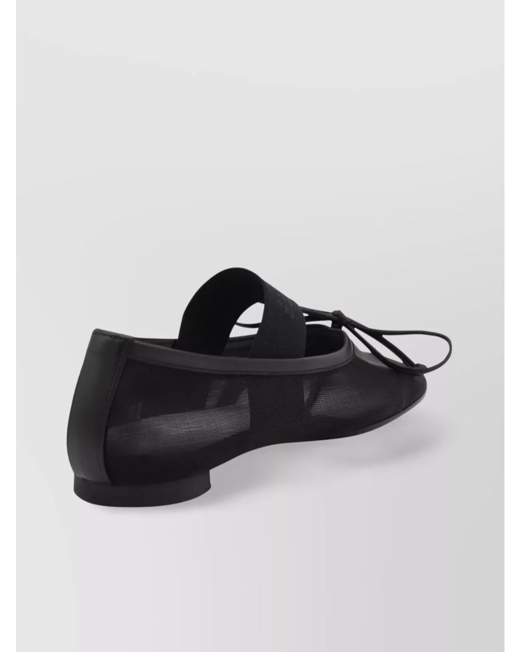 MM6 by Maison Margiela Black Mesh Ballerina Flats