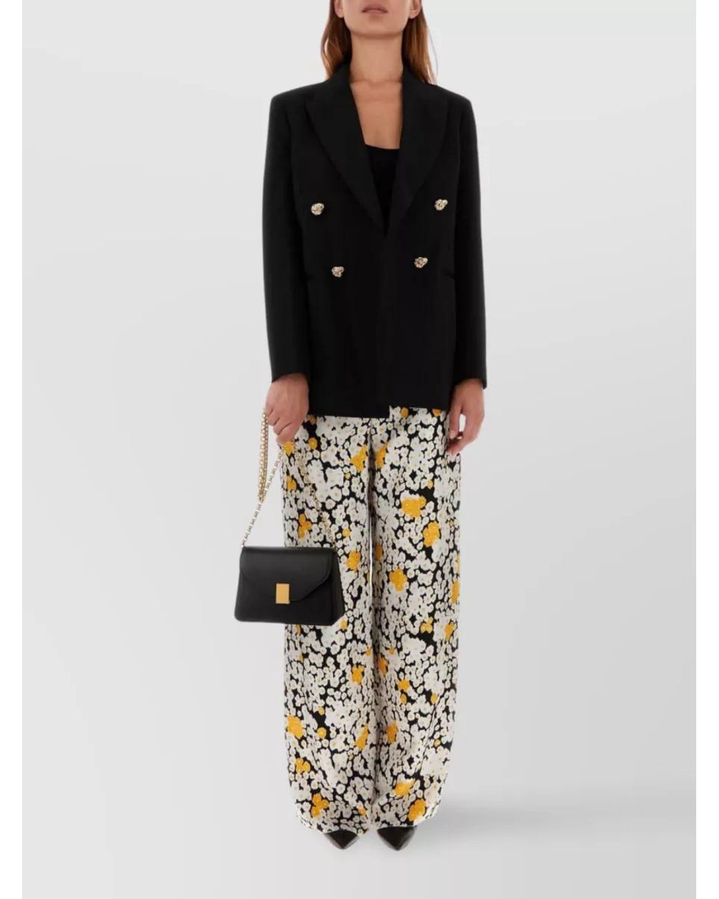 Lanvin Black Wool Double-Breasted Blazer