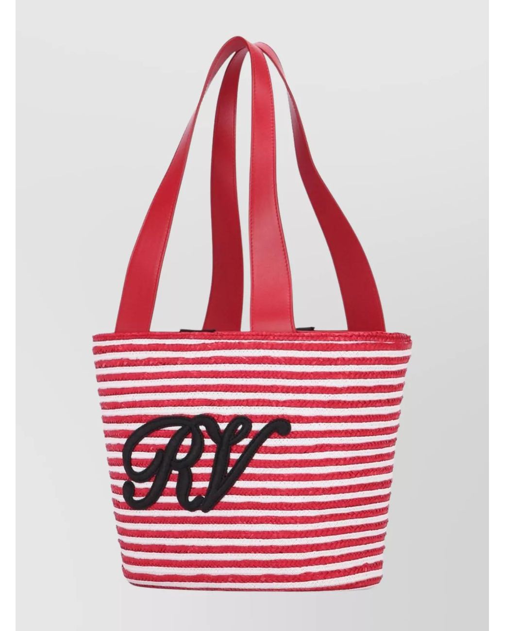 Roger Vivier Red Straw Shoulder Bag