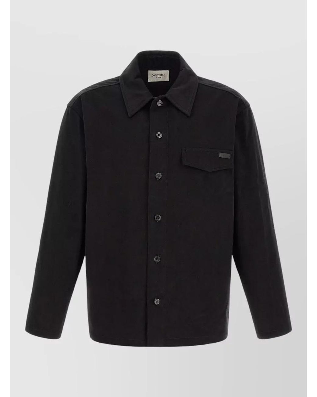 Saint Laurent Blue Cotton Overshirt Jacket for men