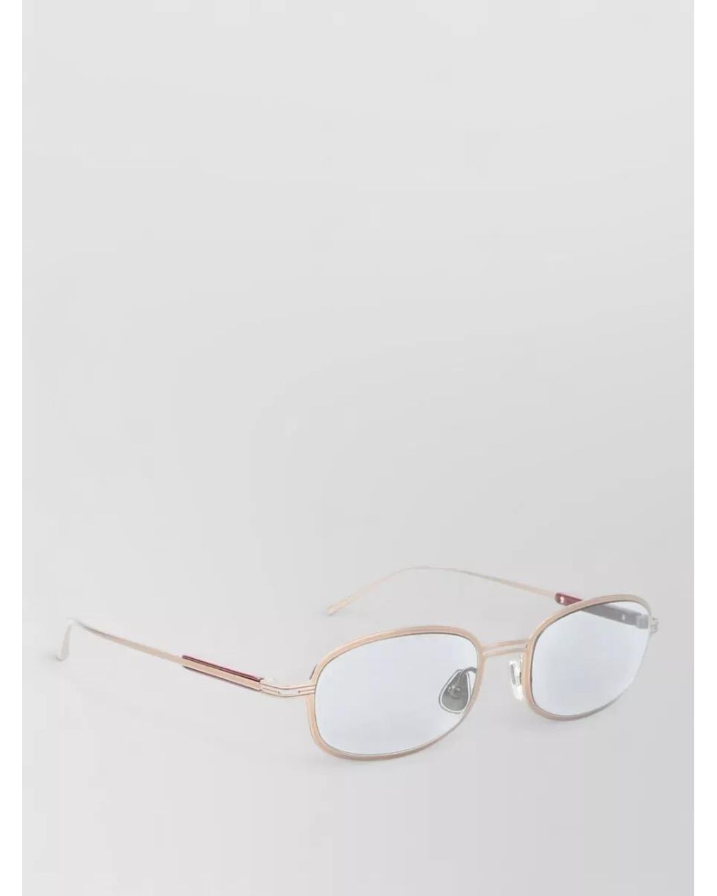 Brunello Cucinelli White Oval Acetate Sunglasses