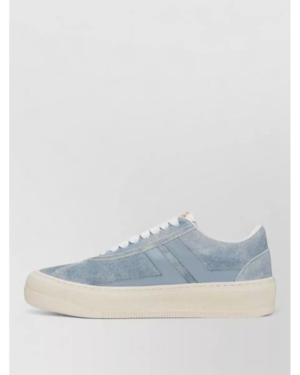 Lanvin Blue Leather Low-Top Sneakers