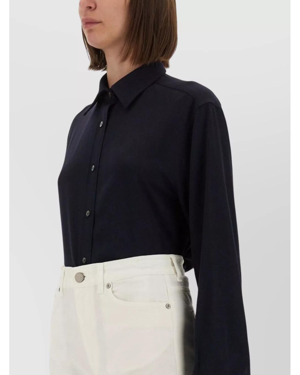 Moschino Blue Wool Shirt