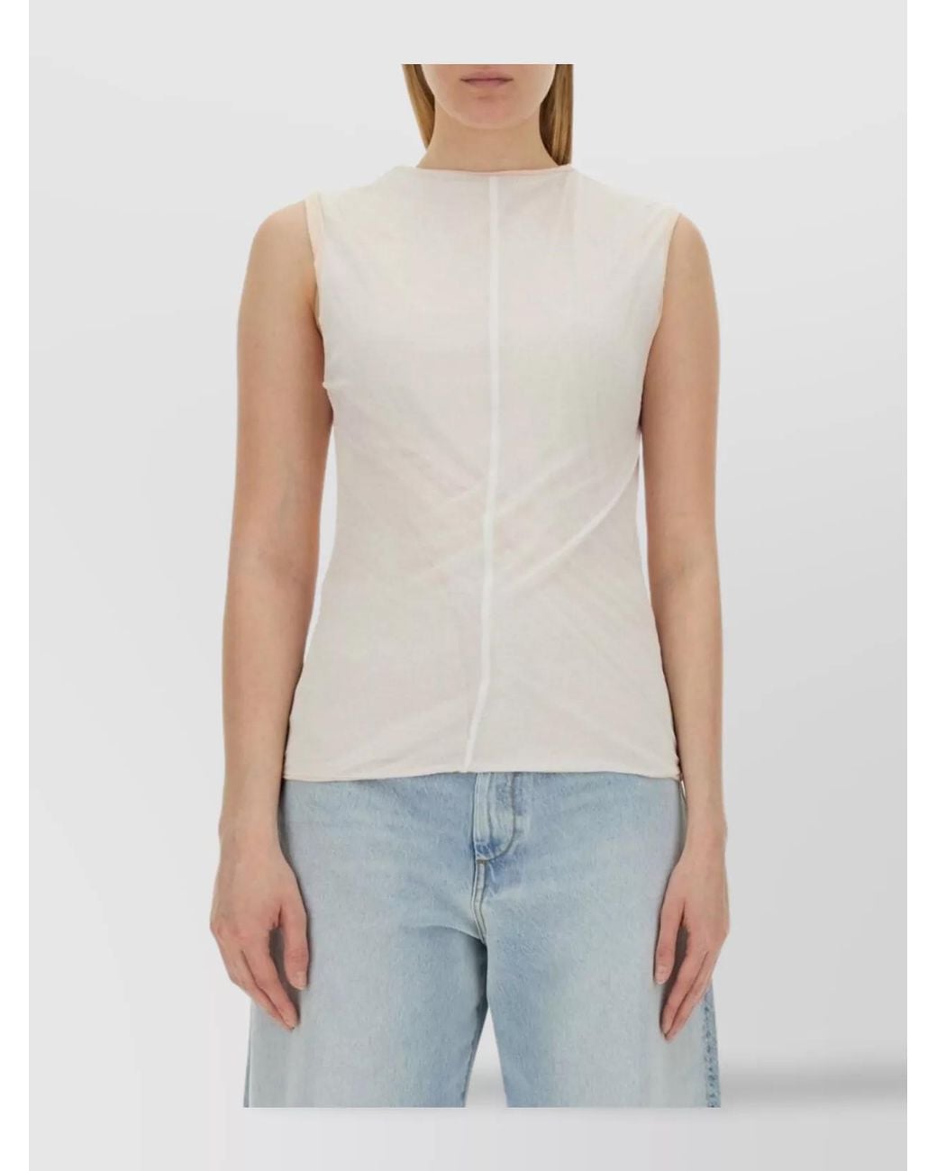 Sportmax Blue Cotton Tank Top