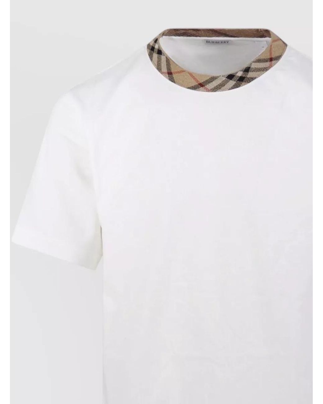 Burberry White Cotton Relaxed-Fit Crew-Neck T-Shirt for men