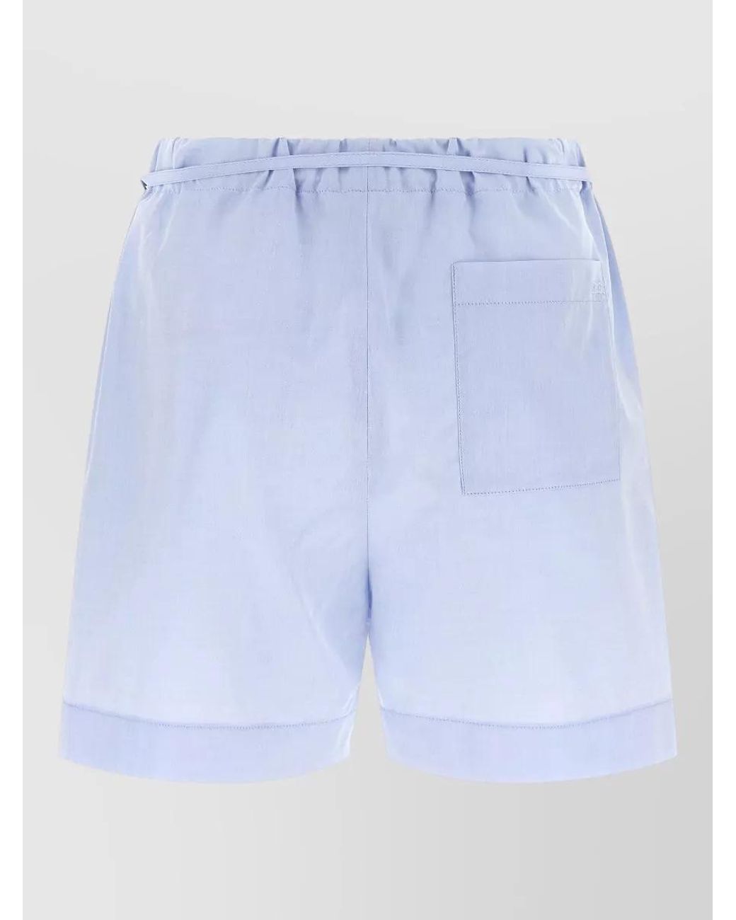 Loulou de Saison Blue Cotton Knee-Length Shorts