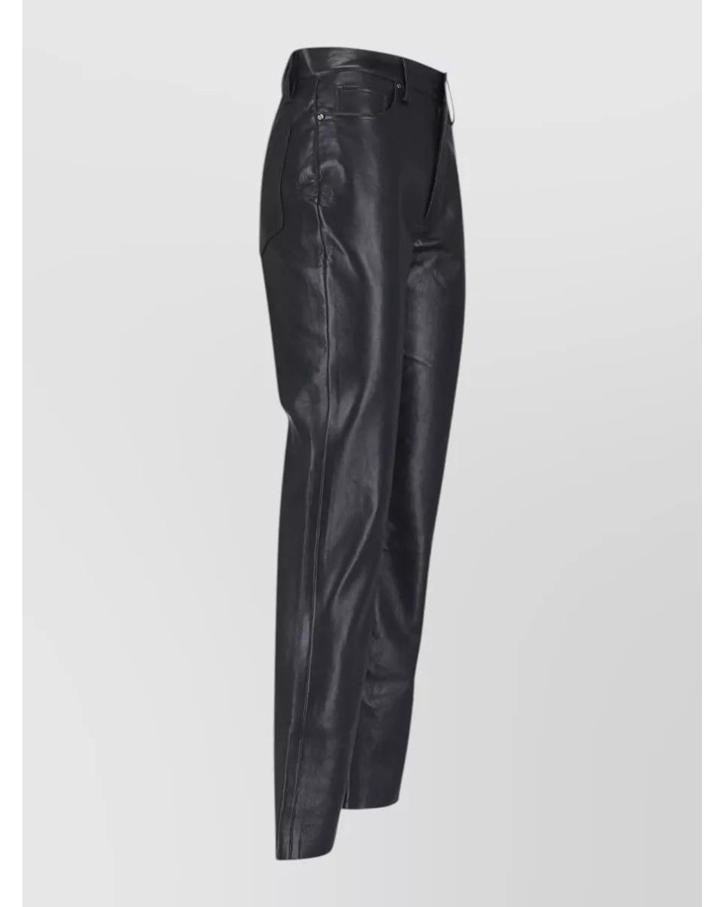 Anine Bing Blue High-Rise Straight-Leg Trousers