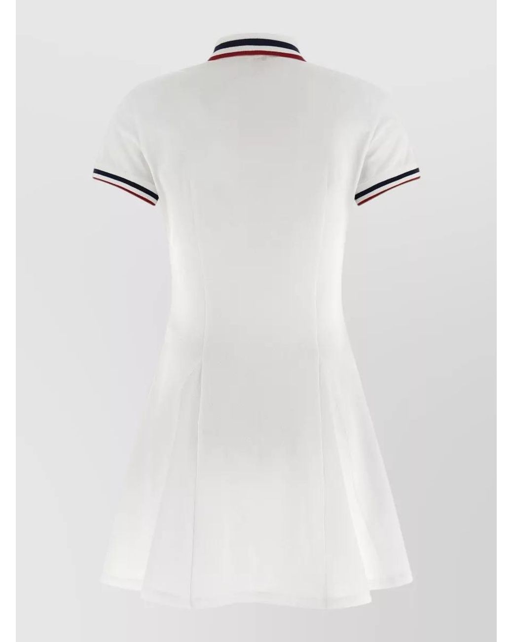 Brunello Cucinelli White Logo Embroidery Cotton Mini Dress