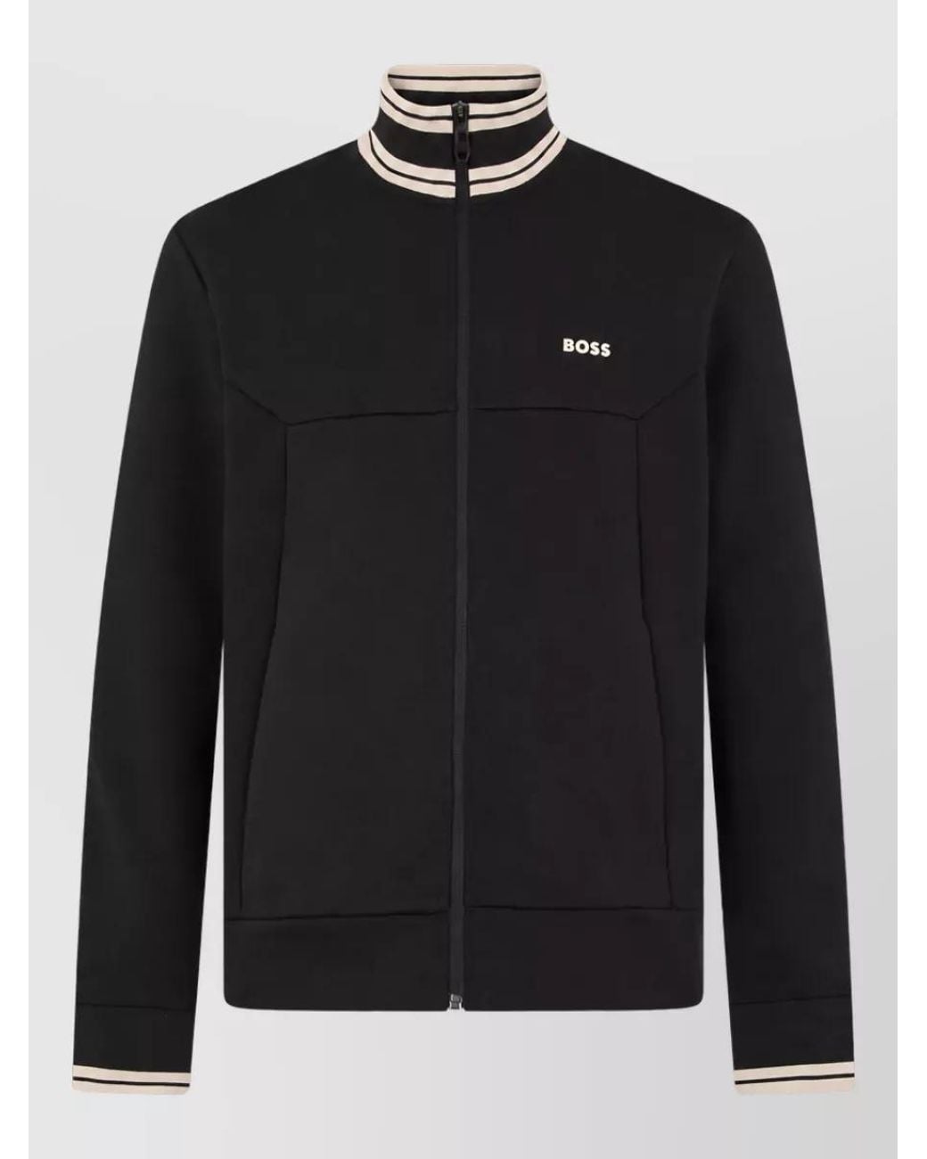 Boss Black High Collar Zip Sweatshirt for men