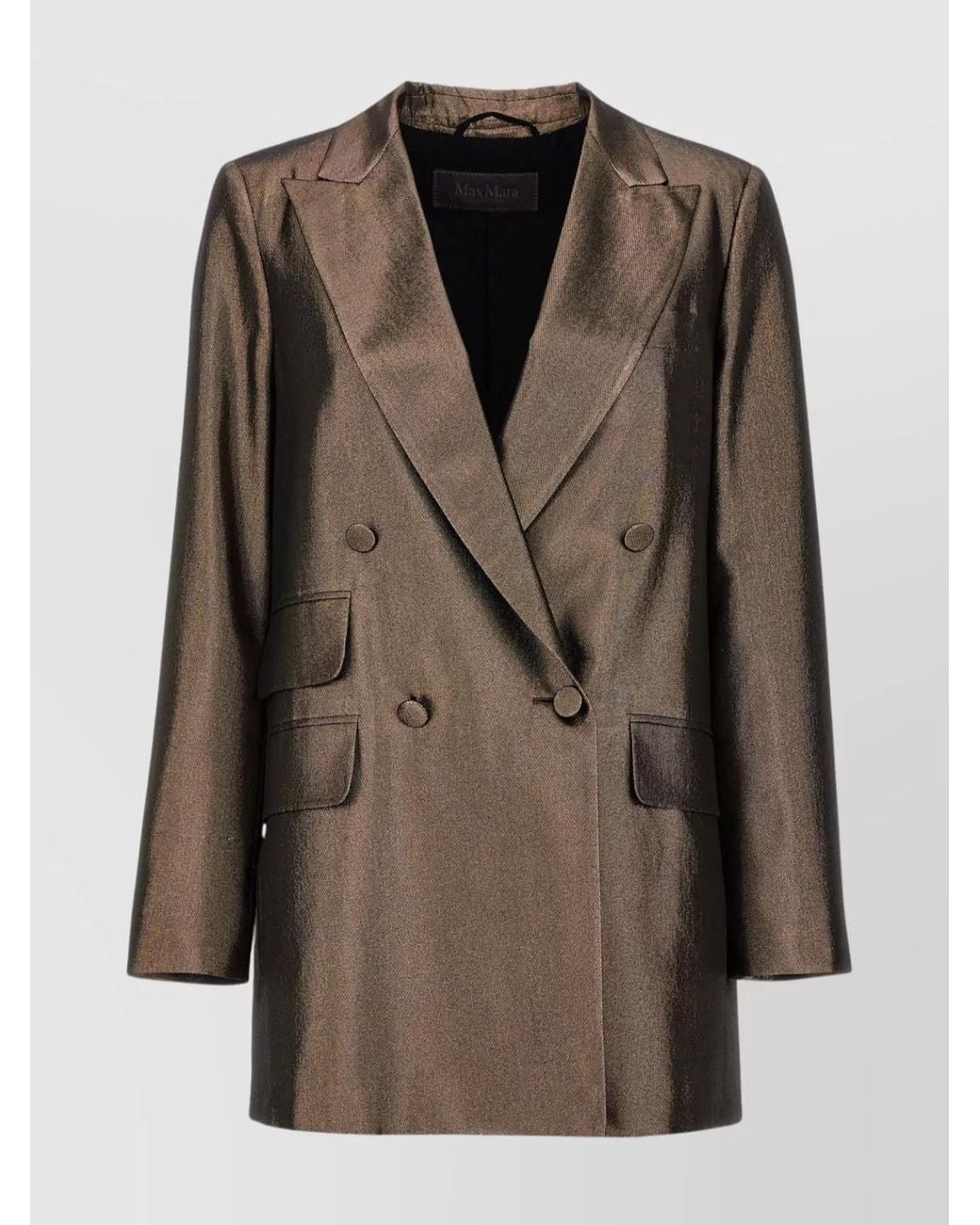 Max Mara Brown Silk Edro Blazer