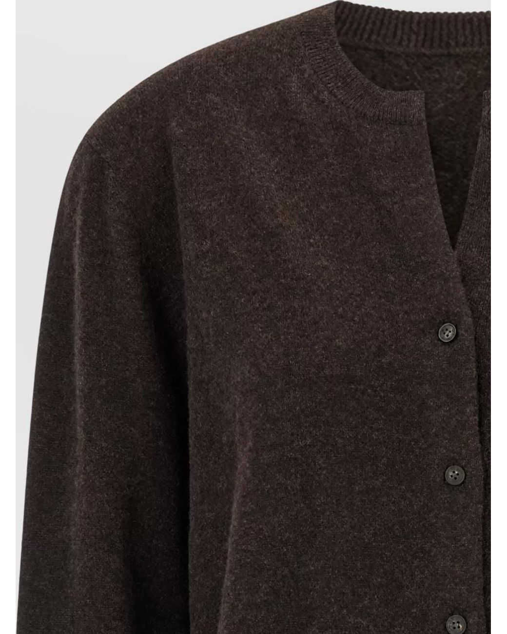Yves Salomon Black Cashmere Relaxed-Fit Cardigan