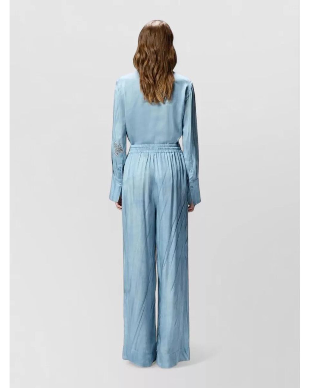Pinko Blue Wide-Leg Trousers