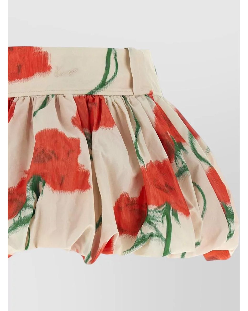 KENZO Red Printed Balloon Mini Skirt