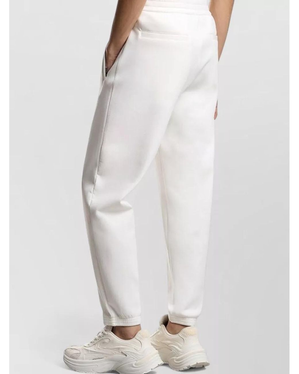 Emporio Armani White Tapered Trousers for men