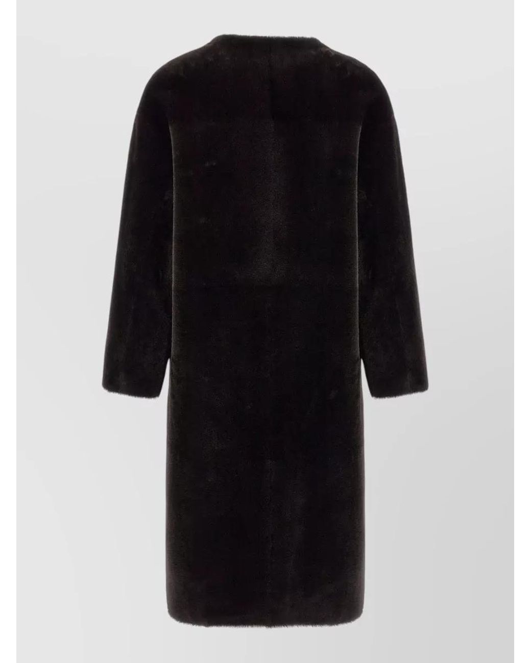 Blancha Black Shearling Long Coat