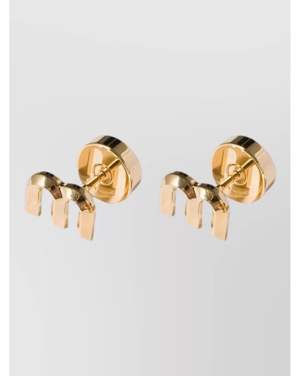 Miu Miu Metallic Metal Earrings