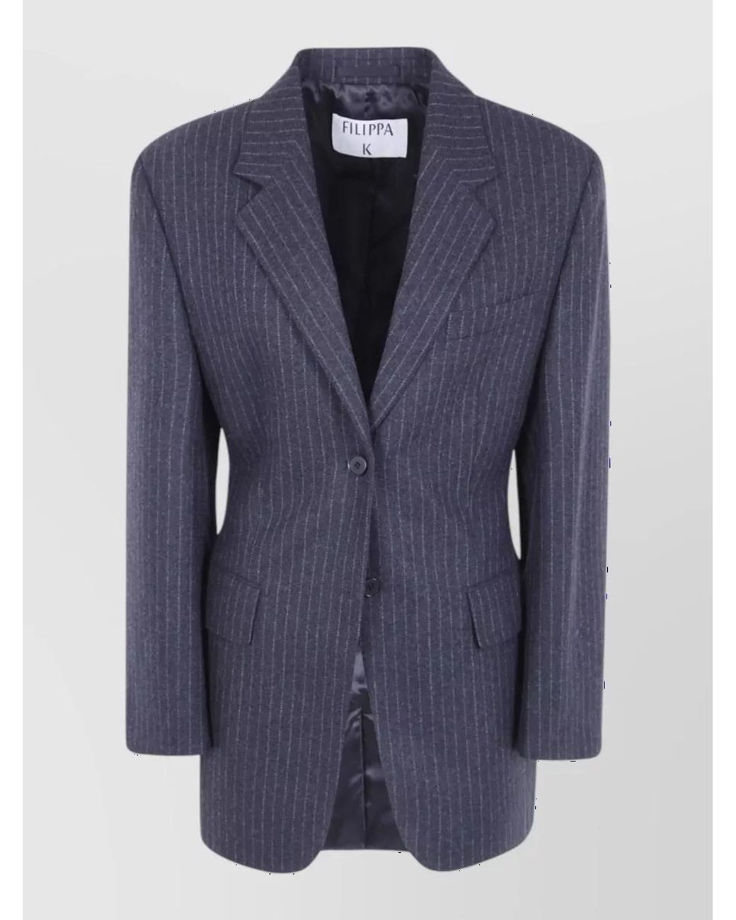 Filippa K Blue Pinstripe Wool Blazer