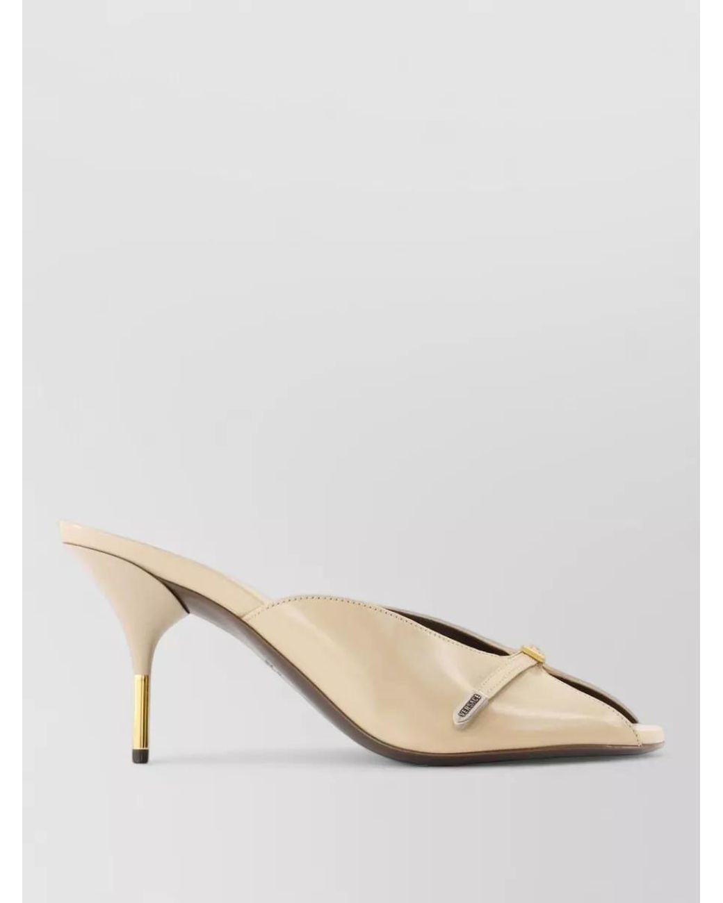 Versace Natural Leather Mules