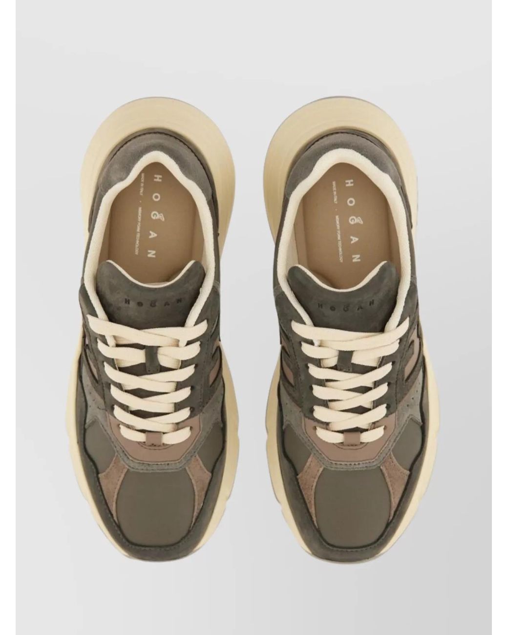 Hogan Multicolor Sneakers Rubber Sole Suede Panels