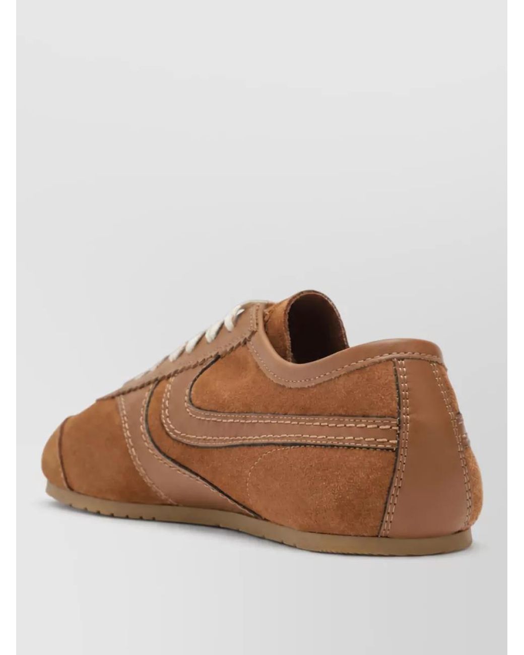 Dries Van Noten Brown Leather Low-Top Sneakers